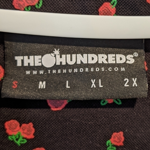 𝅺the Hundreds rose print button down shirt small - Picture 6 of 9